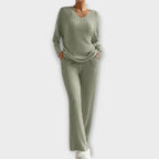 Caterina | completo in felpa a righe – completi due pezzi da donna | Erminia Boutique Bologna
