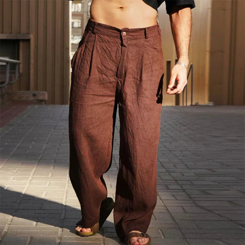 DARIO – Pantaloni Lino Larghi