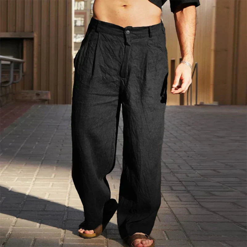 DARIO – Pantaloni Lino Larghi