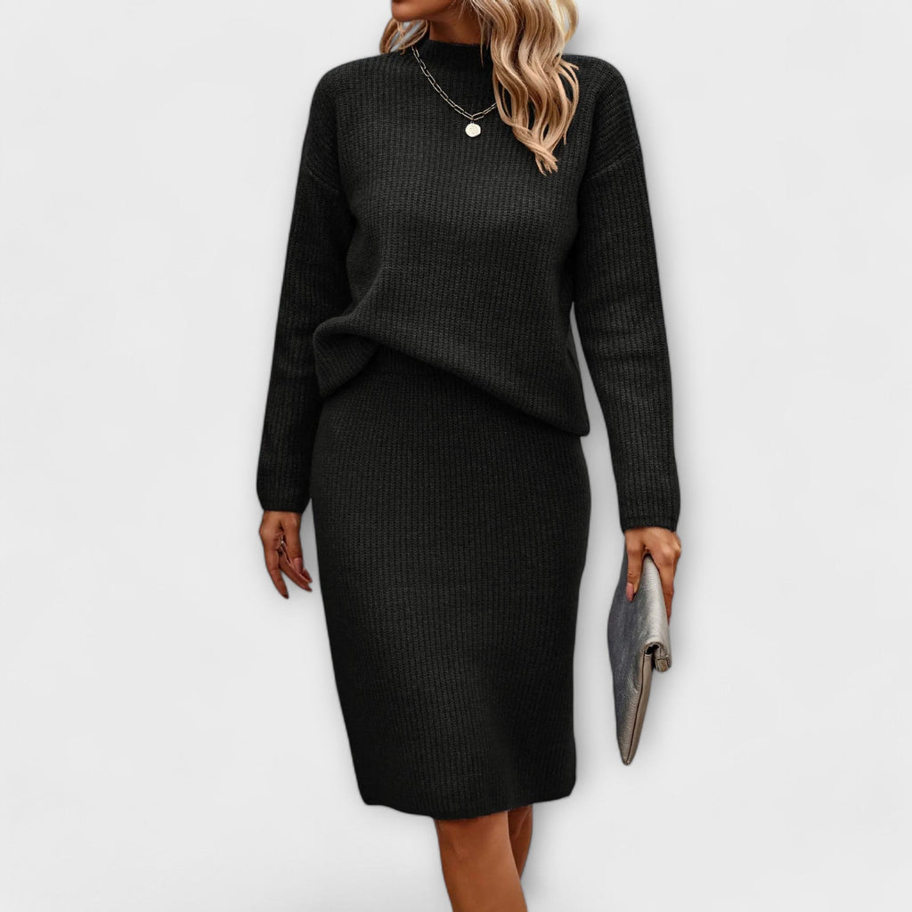 Chiara | completo a due pezzi con maglione e gonna – completi due pezzi da donna | Erminia Boutique Bologna
