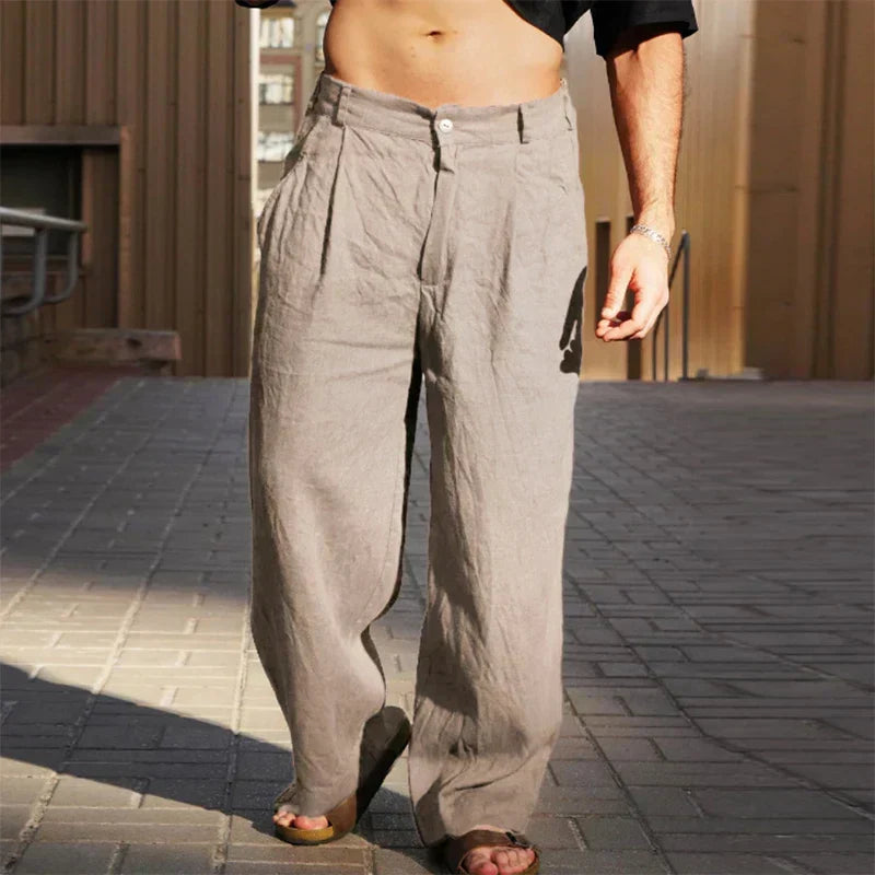 DARIO – Pantaloni Lino Larghi