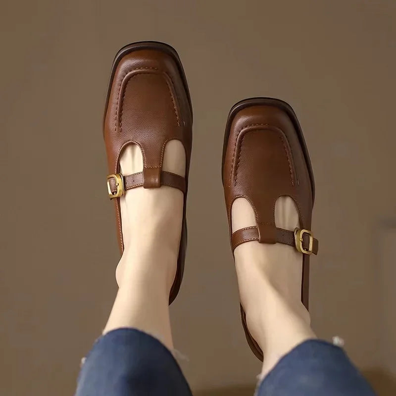 Emilia – Scarpe T-Steg in stile vintage