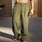 Dario | Pantaloni Lino Larghi – pantaloni da uomo | Erminia Boutique Bologna
