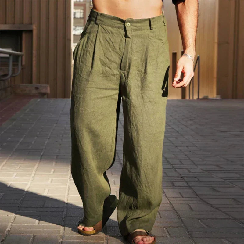 DARIO – Pantaloni Lino Larghi