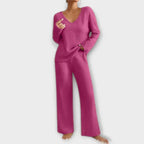 Caterina | completo in felpa a righe – completi due pezzi da donna | Erminia Boutique Bologna