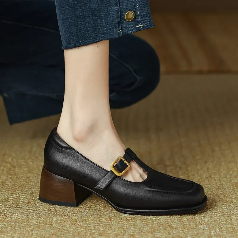 Emilia – Scarpe T-Steg in stile vintage