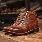 Fanum | Stivaletti Retro da Uomo con Punta Rotonda