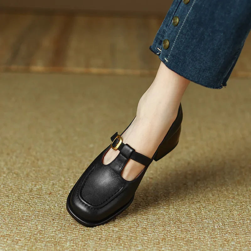 Emilia – Scarpe T-Steg in stile vintage
