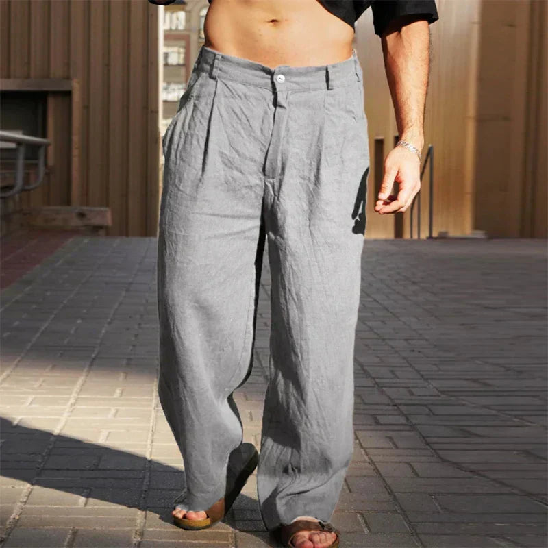 DARIO – Pantaloni Lino Larghi