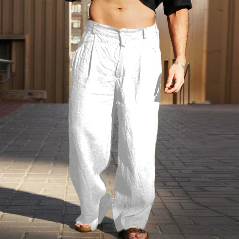 DARIO – Pantaloni Lino Larghi