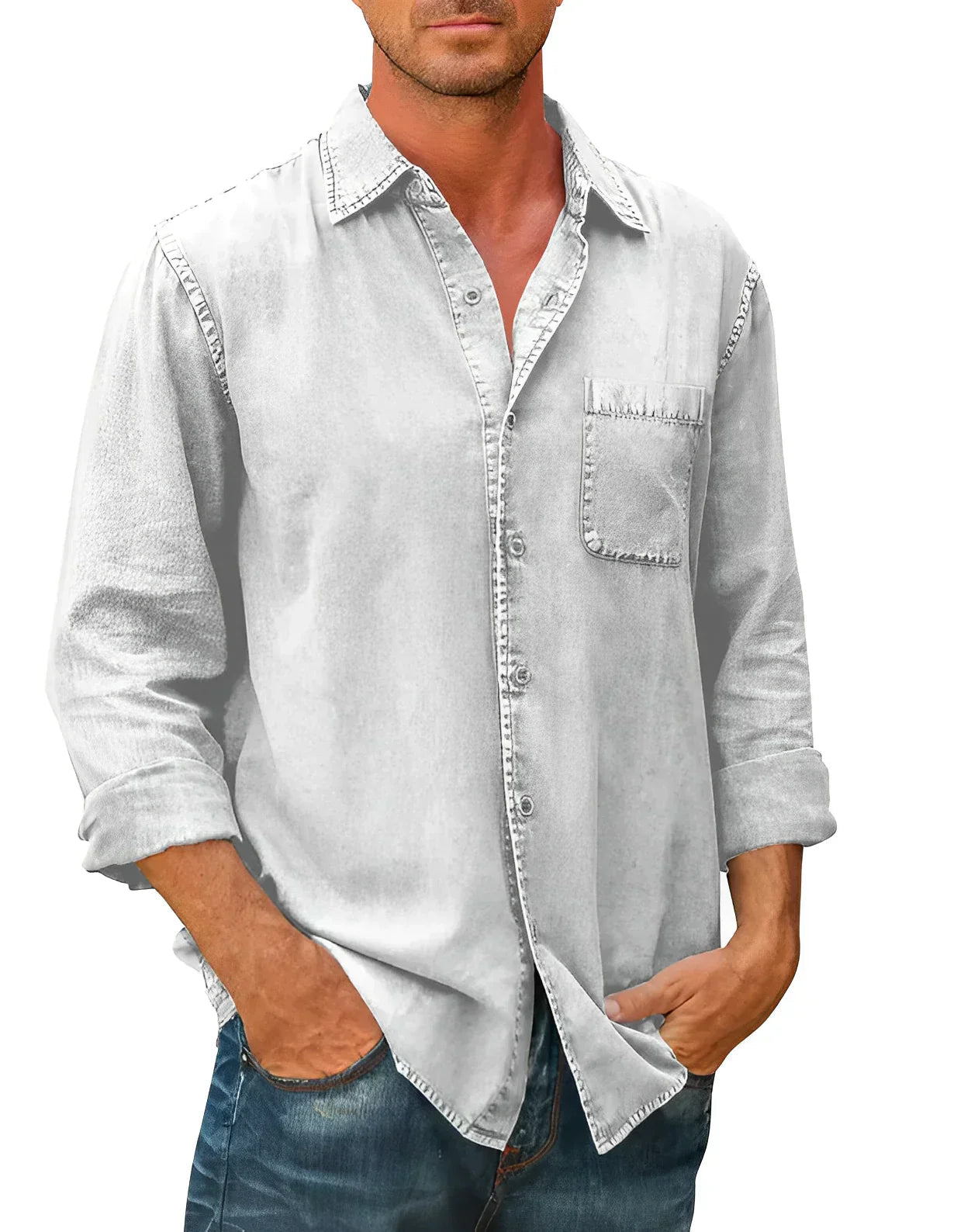 Paweł - Camicia Mix Traspirante Larga