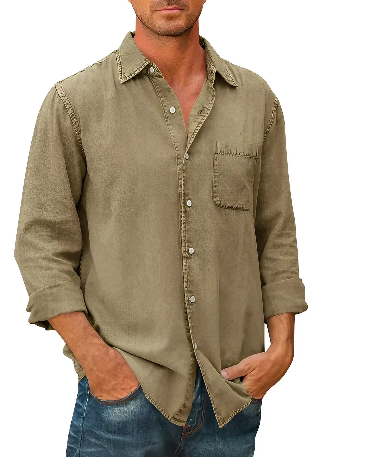 Paweł - Camicia Mix Traspirante Larga