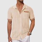 Igor - Camicia con Collo Camp in Colore Contrasto