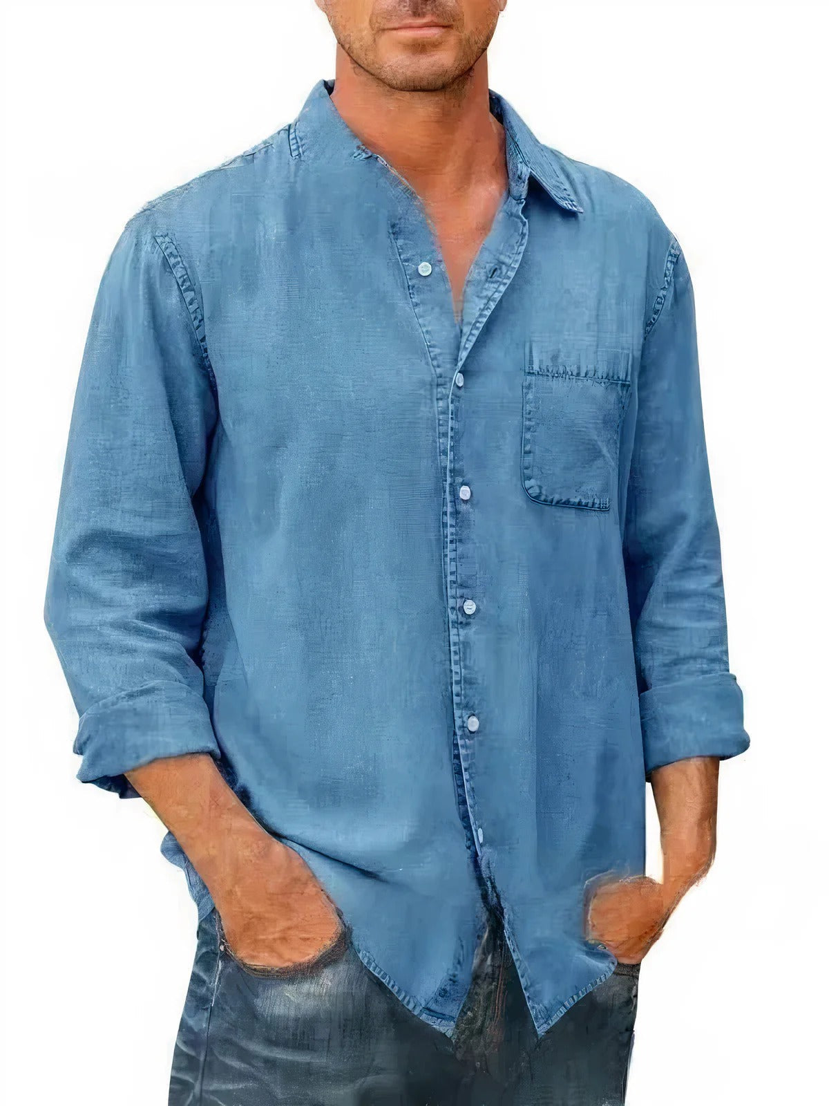 Dominik - Camicia Lunga in Denim