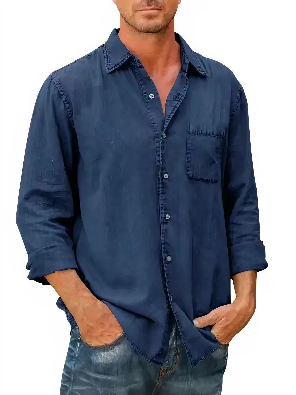 Dominik - Camicia Lunga in Denim