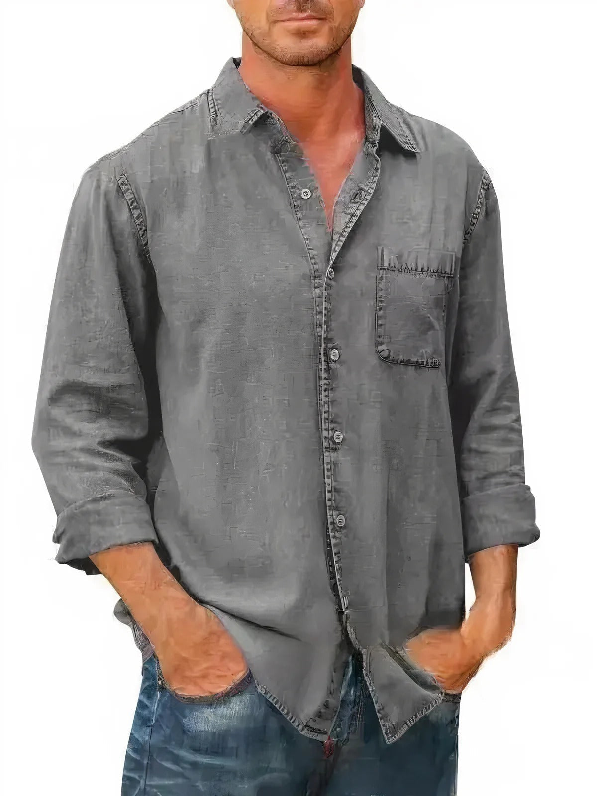 Dominik - Camicia Lunga in Denim