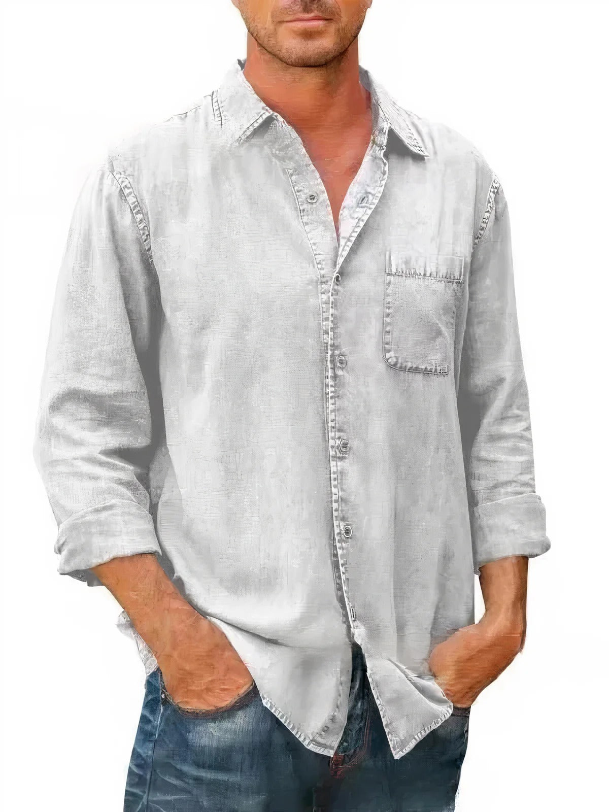 Dominik - Camicia Lunga in Denim