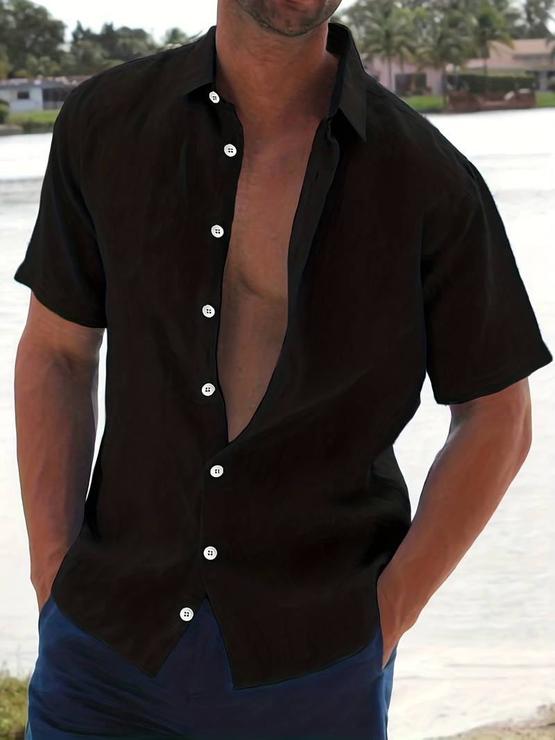 Mateusz - Camicia Leggera Mista a Maniche Corte