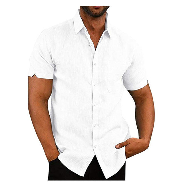 Mateusz - Camicia Leggera Mista a Maniche Corte