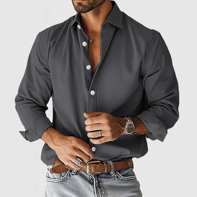 Łukasz - Camicia a Taglio Lento in Morbida Miscela