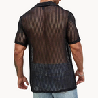 Aleksander - Camicia a Maniche Corte in Rete