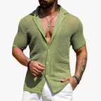 Aleksander - Camicia a Maniche Corte in Rete