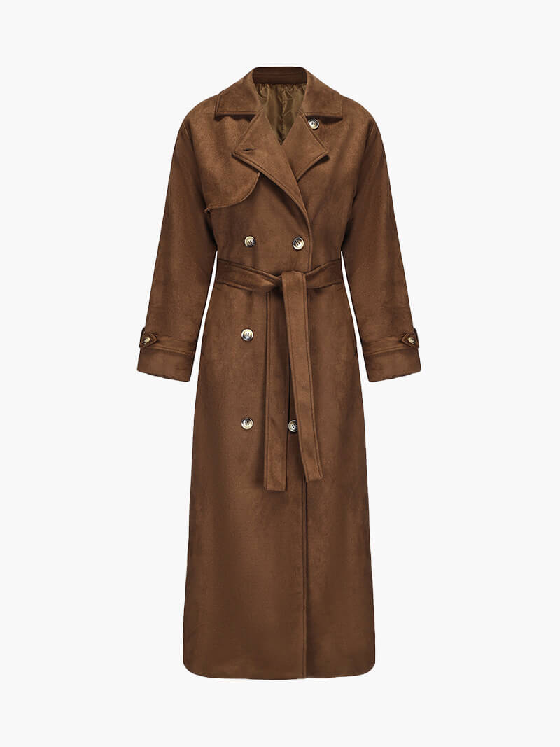 Barbara – cappotto trench in suede