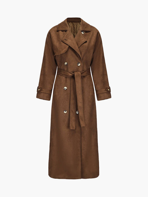 Barbara | cappotto trench in suede – trench da donna | Erminia Boutique Bologna
