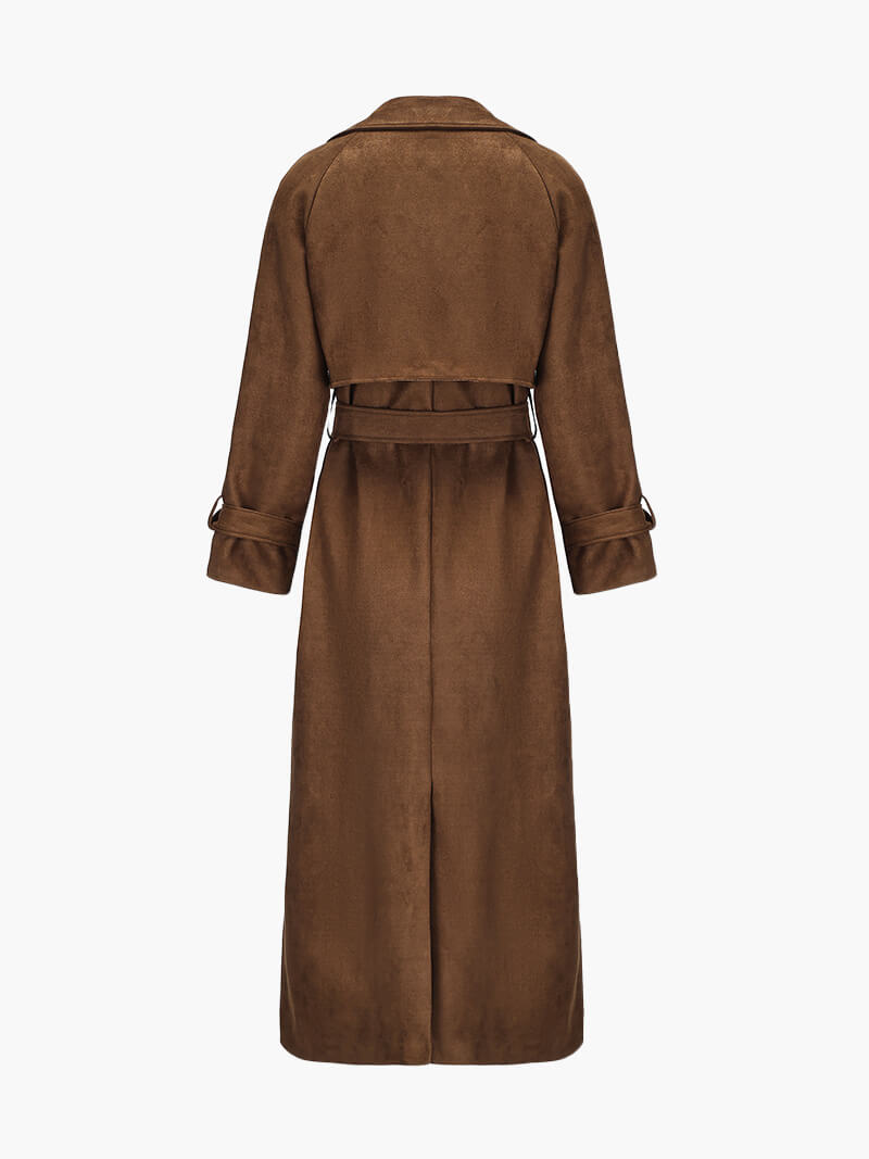Barbara – cappotto trench in suede