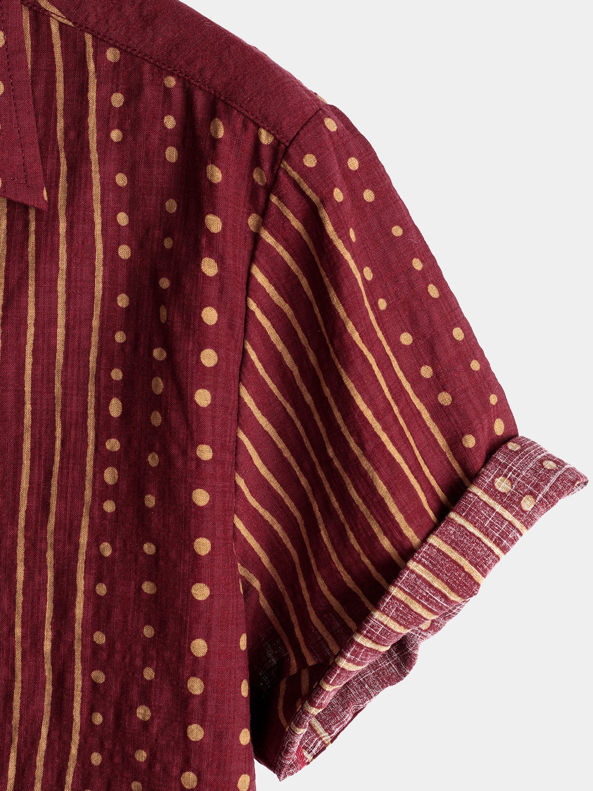 Camicia da uomo in cotone traspirante a maniche corte a righe