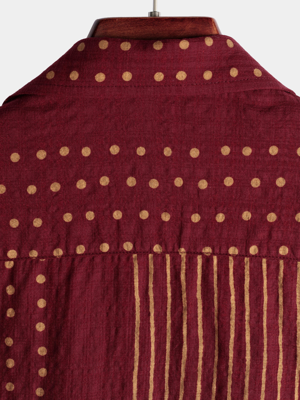 Camicia da uomo in cotone traspirante a maniche corte a righe