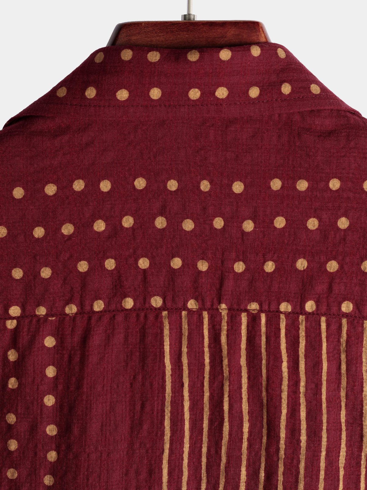 Camicia da uomo in cotone traspirante a maniche corte a righe