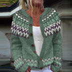 Beatrice | Cardigan verde salvia nordico – cardigan nordico da donna | Erminia Boutique Bologna