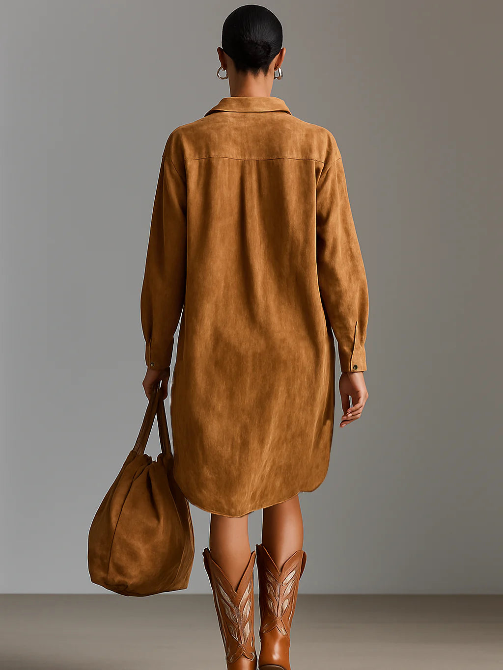 Janel - Abito midi con colletto morbido