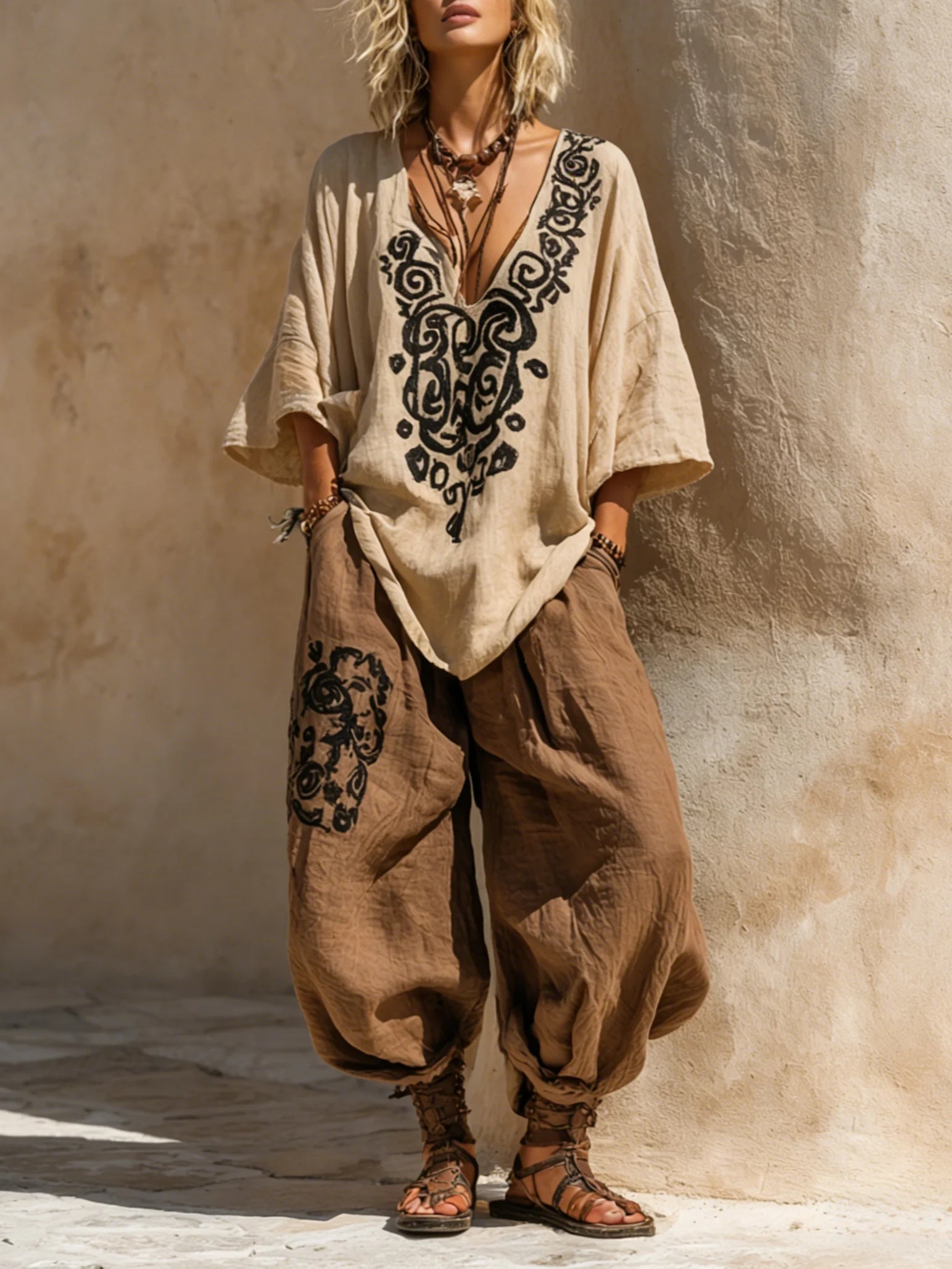 Zofia - Set di Tre Elementi Boho in Stile Estivo