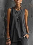 Weronika - Gilet Senza Maniche e Pantaloni Cargo Jogger