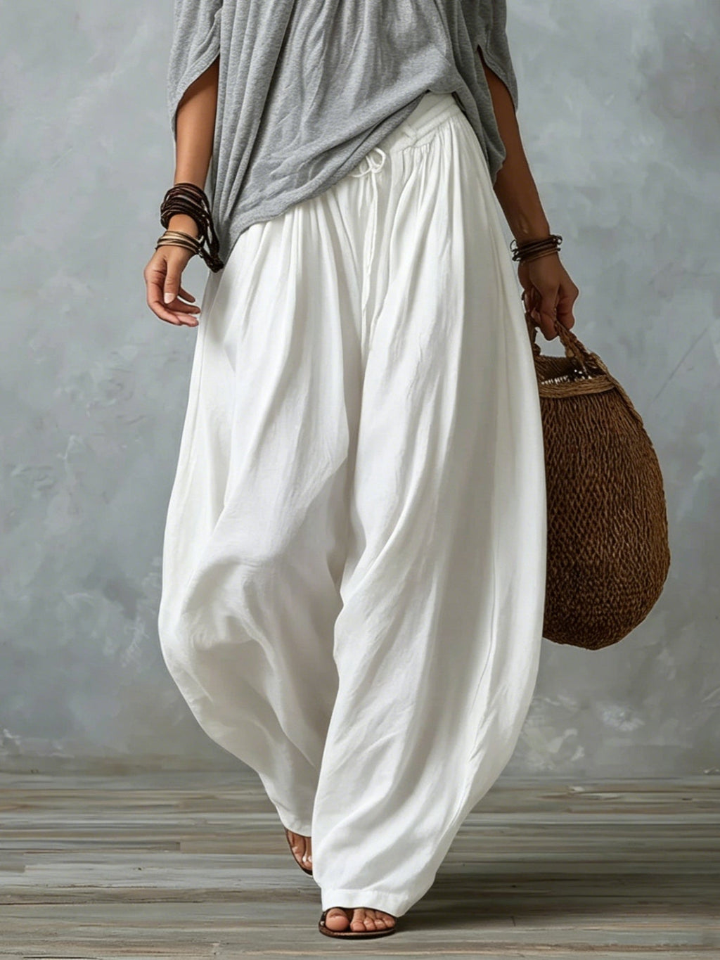 Zofia - Top con Spalle Scoperte e Pantaloni Lanterne