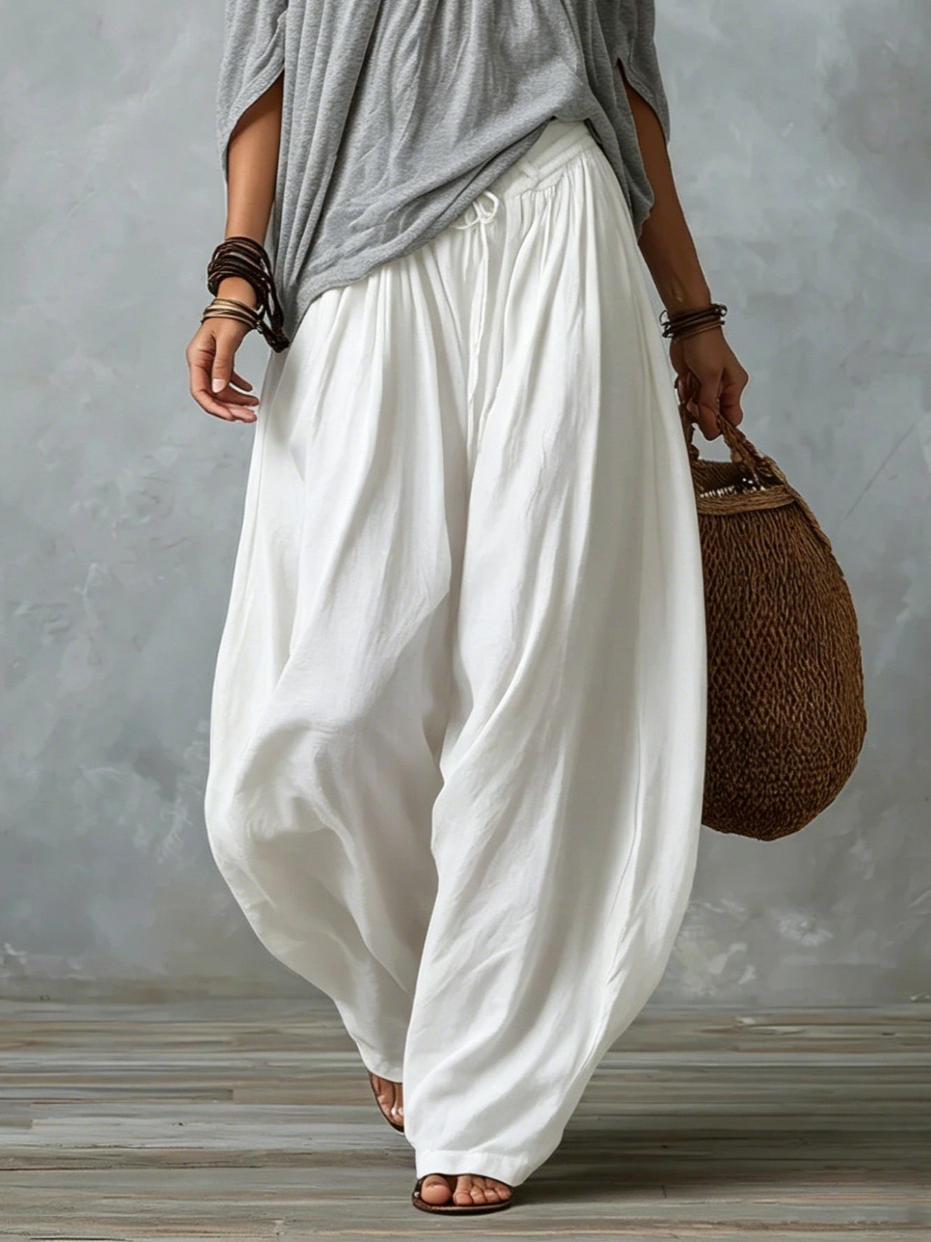 Zofia - Top con Spalle Scoperte e Pantaloni Lanterne