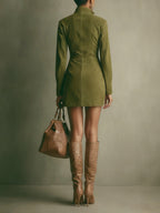 Karolina – abito mini in suede con zip