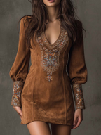 Magda – vestito mini vintage marrone