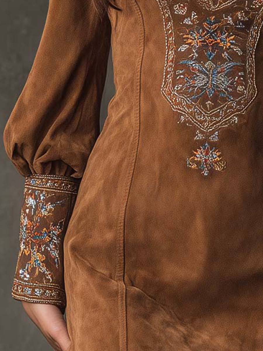 Magda – vestito mini vintage marrone