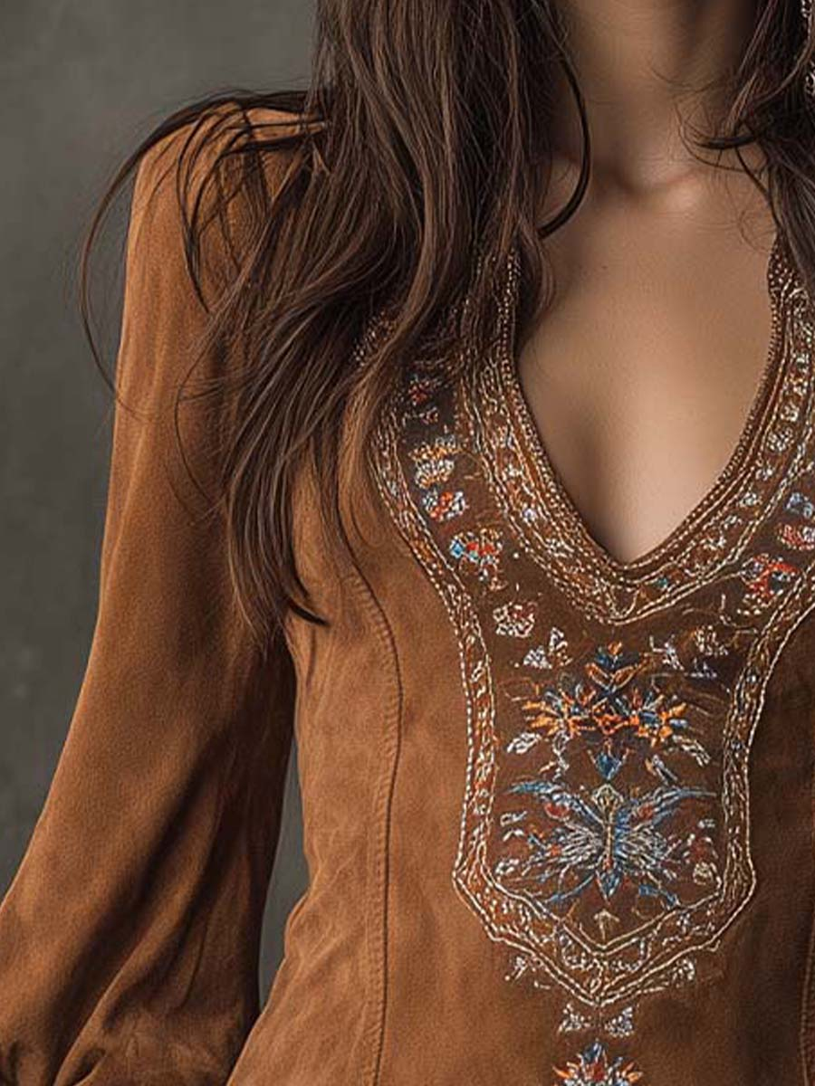 Magda – vestito mini vintage marrone
