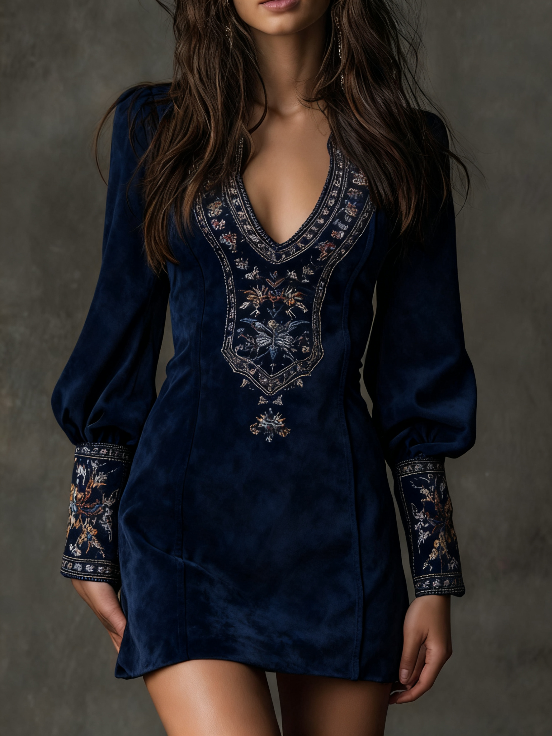 Magda – vestito mini vintage marrone
