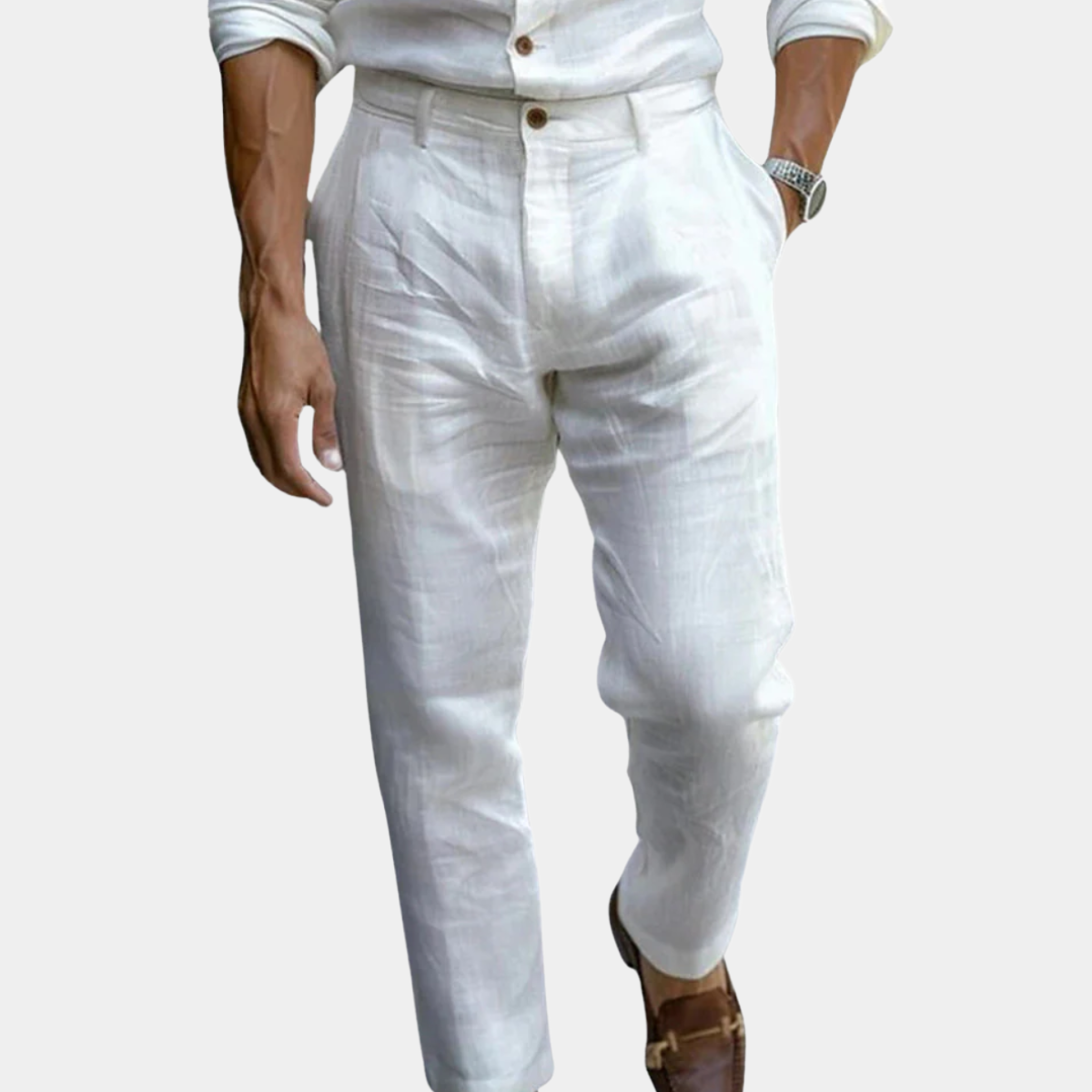 LUCA – Pantaloni Eleganti con Effetto Lino