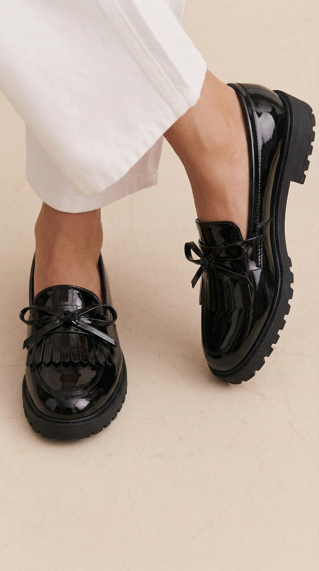 Kalina - Scarpe con fiocco e frange