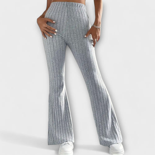 Anna | pantaloni a campana con una delicata struttura – pantaloni da donna | Erminia Boutique Bologna