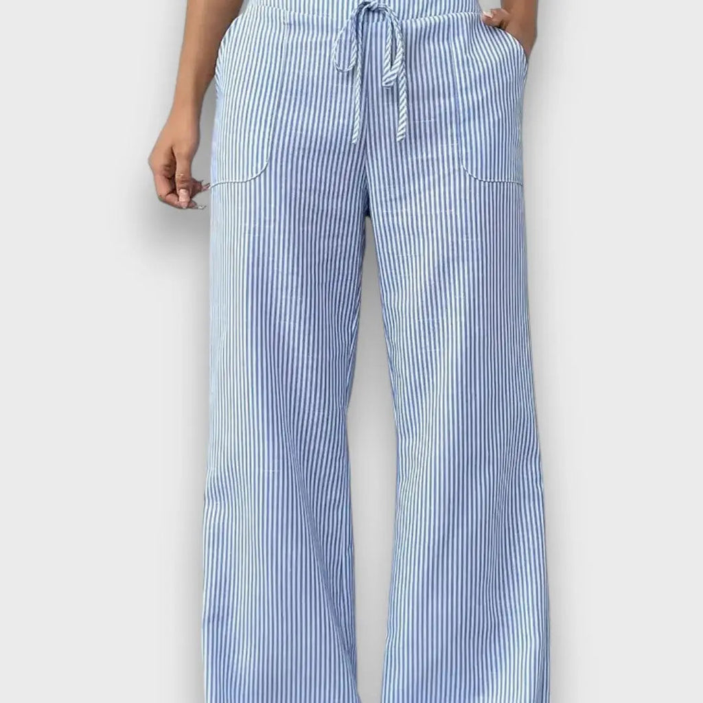 Rita | Pantaloni a righe sottili – pantaloni da donna | Erminia Boutique Bologna