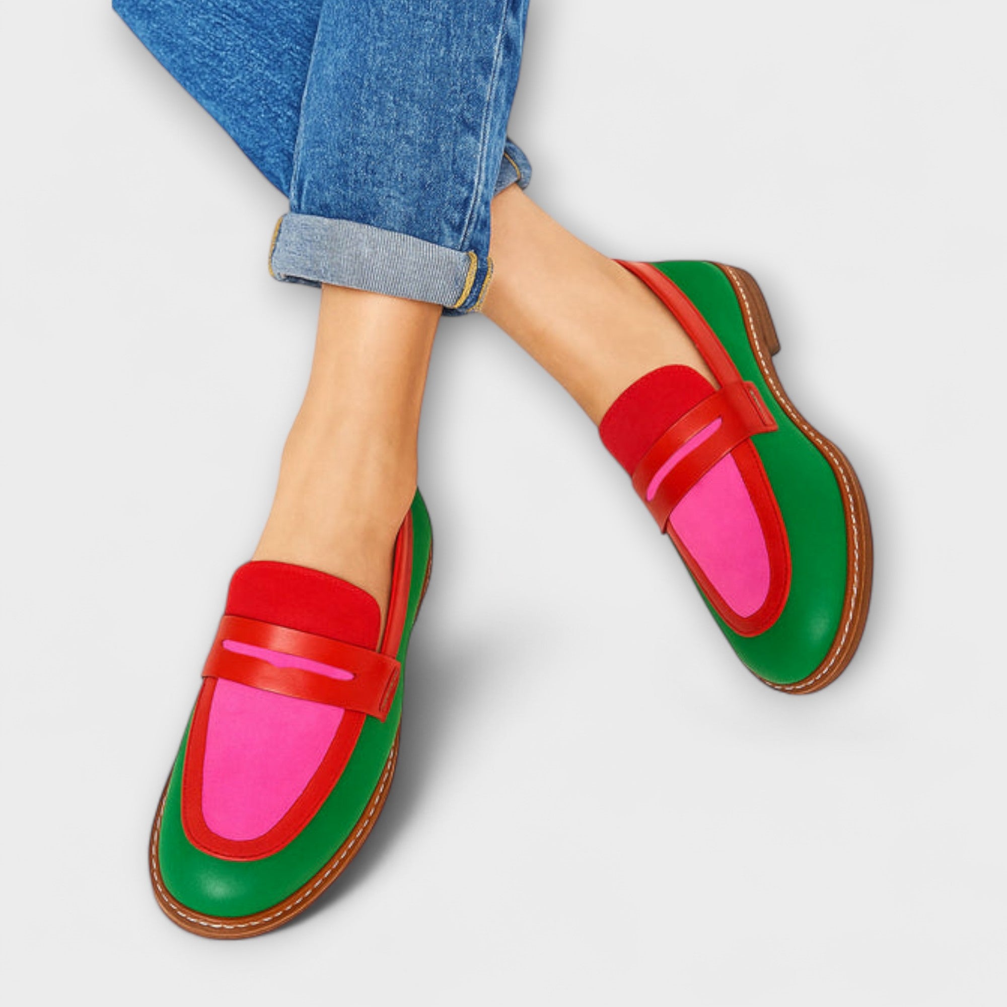 Nikola - Mocassini casual a contrasto