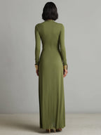 Zofia – Abito Maxi Elegante con Drappeggio