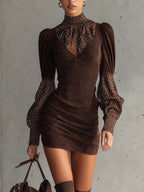 Zofia – abito bodycon in suede sintetico